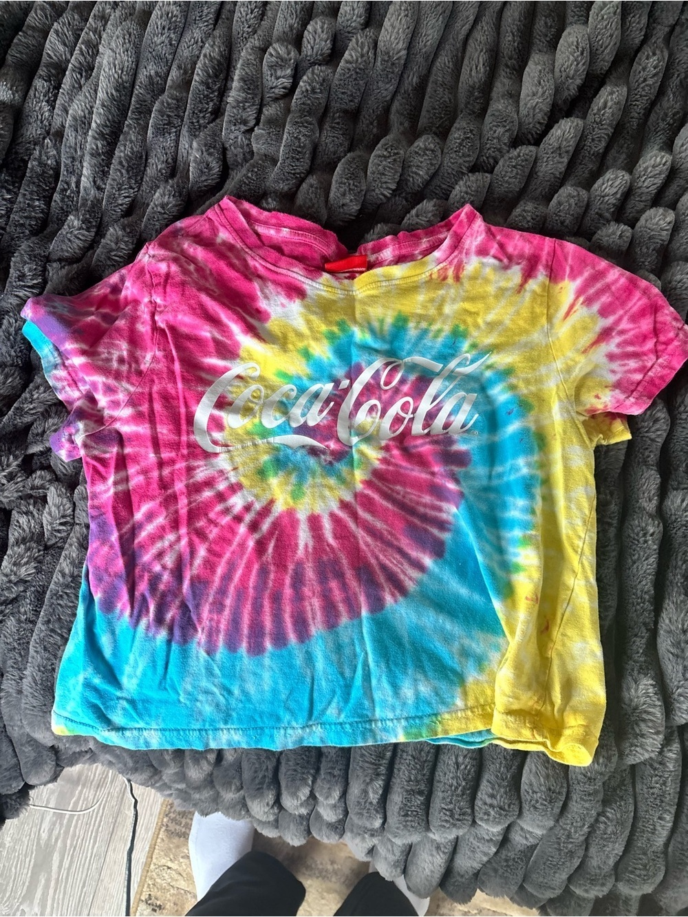 Vintage Tie Dye Crop Shirt Coca Cola
